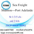 Shantou Porto Mar transporte de mercadorias para Port Adelaide